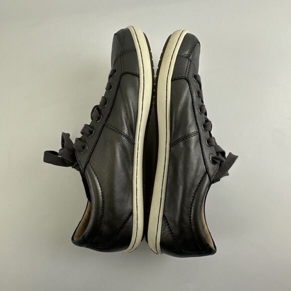 Women Taos Footwear Onward Sneaker Leather Gray Metallic Low Lace Up Comfort Womens 10